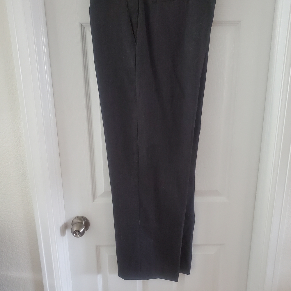 Banana Republic Men's Charcoal Flat Front Dress Pants